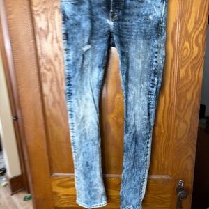 Guess Men's Faded Black Skinny Jeans